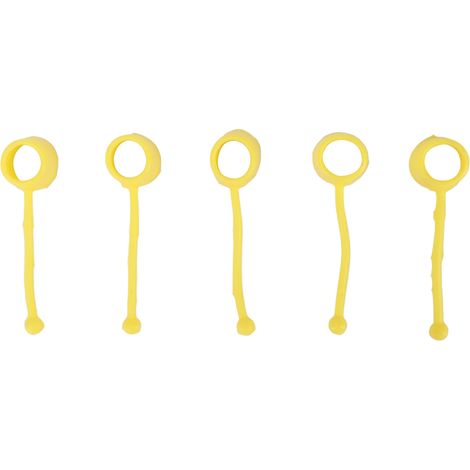 Set de 5 extenseurs de doigts en silicone, bande élastique de renforcement musculaire, entraîneur de flexion-extension, accessoire de rééducation, 10lb, jaune (1/5)