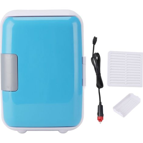 Réfrigérateur personnel 4L bleu DC 12V, petit réfrigérateur Compact pour voiture, pour cosmétiques, boissons, fruits, lait, stockage frais (1/5)