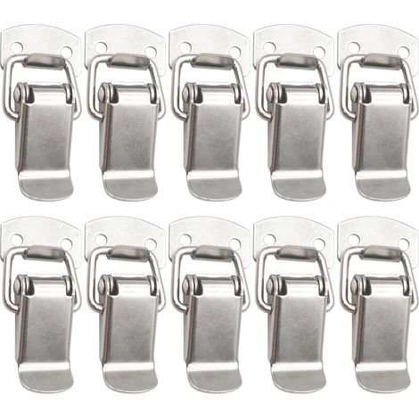 Lntyq 10 Stück Hebelriegel 47 mm Kippriegel, Knebelverschluss, Haubenverschluss, Federverschluss, federbelasteter Riegel für Fenster, Möbel, Schublade, Schrank, Werkzeugkasten (1/5)