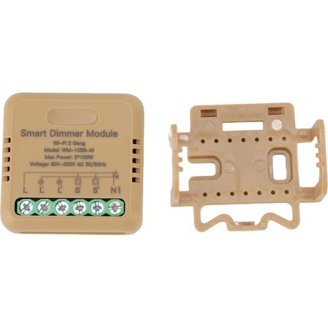 Ortviai Module de variateur intelligent WiFi 2 voies pour éclairage – commande vocale, minuterie et contrôle à distance via appli Tuya (1/5)