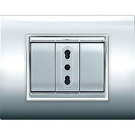 Placca Newprestige 4Mod Cromo ( Elettrocanali Cod. Ecl3084Cr )