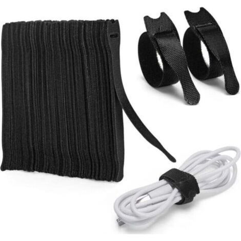 Pack of 120 Nylon Cable Ties, [200 MM x 12 MM] - Black (1/4)