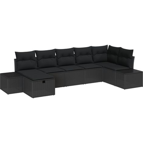 Set di divani con cuscino 7 pcs polyrattan vidaXL (1/5)