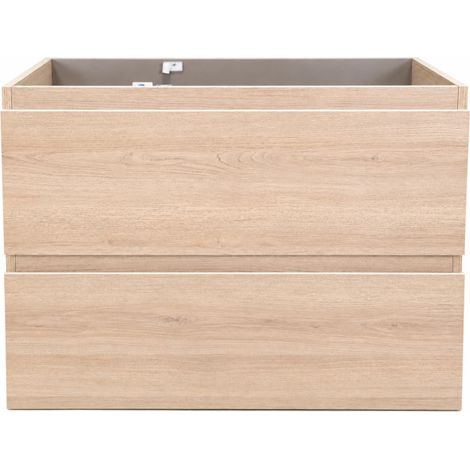 Meuble Sous-Vasque 80 cm AQUANCE VIEN 2 Tiroirs Chêne Alabama – VIEN21096 – NEUF (1/2)