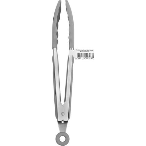 9-Zoll-Edelstahlzange mit Silikonkopf und arretierbarem Softgriff, grauer Flanell (1/5)