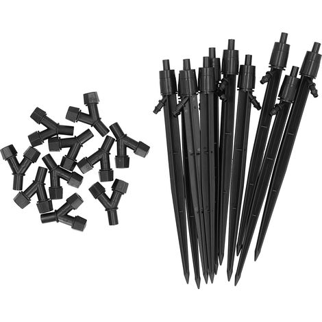 10 Stück verstellbare Y-förmige Bewässerungströpfchen für Rasen und Garten (1/5)