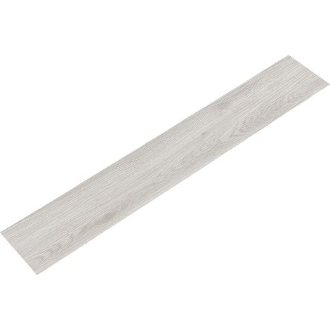Revêtement de sol adhésif valona PVC vinyle 7 pièces 0,975 m² blanc chêne blanchi