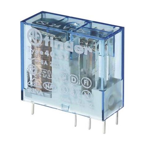 Relais de puissance Finder 40 Series, 2 RT, bobine 48V c.c. Montage sur CI 500mW ( Prix pour 1 ) (1/2)