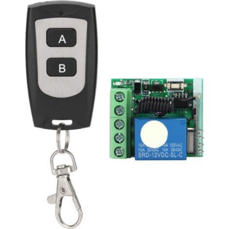 Télécommande Sans Fil - Récepteur Émetteur 433MHz - Pour Portail Garage Porte Électronique - 12V DC - 2 Boutons - Lot de 1 (1/5)