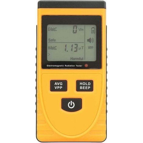 Détecteur de rayonnement nucléaire, compteur Geiger Numérique LCD Détecteur de rayonnement électromagnétique Dosimètre Testeur Mètre Compteur pour inspections EMF à domicile, bureau, extérieur (1/5)