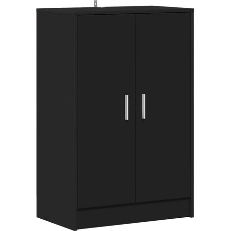 Maison Exclusive - Zapatero madera de ingeniería negro 60x35x92 c
