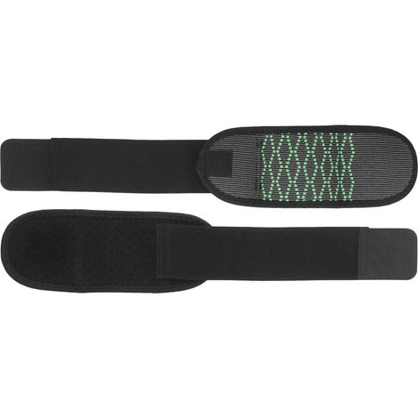 Paire de bandes de poignets noires réglables, élastiques respirantes et douces, compression légère pour musculation et sport, lot de 2, confortables et ajustables. (1/5)