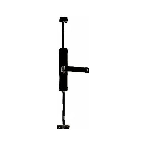 Crémone pompier Ignis ALMA – sans tringle – Ral 9005 noir – Mécanisme de pêne verrouillage – Pour portes d'évacuation – 2800KT0007
