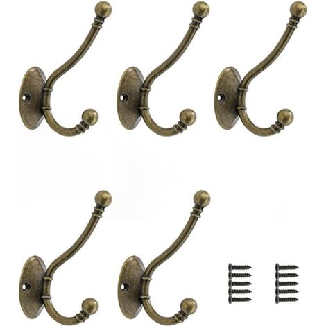 Set mit 5 Vintage-Wandhaken im Vintage-Stil für Badezimmer oder Küche (1/4)
