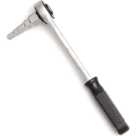 Clé à Cliquet étagée, 10-21 mm Clé de Montage étagée avec Cliquet, 5 tailles différentes de clés de radiateur Clé 1/2 pouce Clé de radiateur carrée Outil à main multi-usage pour valves de radiateur