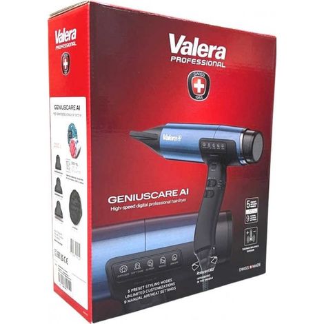 Valera Swiss GeniusCare AI Haartrockner 2.000W Blue Metallic"-"183462829