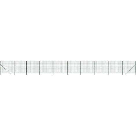 Maison Exclusive - Maschendrahtzaun Grün 1,8x25 m Verzinkter Stah
