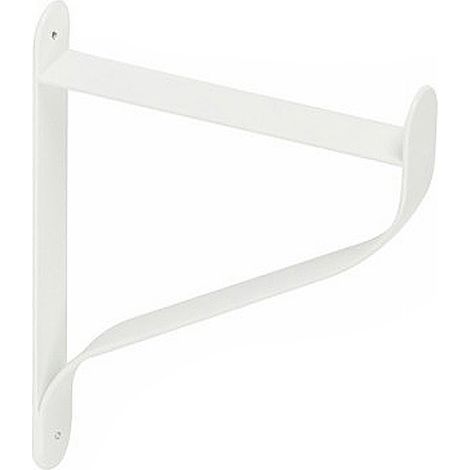 Escuadra para Estantería  Estilo Decorativo  Fabricado en Acero  Acabado en Blanco Mate  Medidas 25210206 mm  Sistema de Fijación Atornillado  1 Unidad -