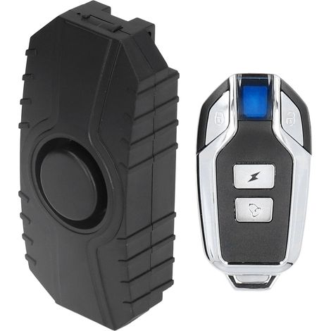 Alarme vélo sans fil avec capteur de vibration et mouvement, étanche, pour moto et vélo électrique, noire, 1 télécommande (1/5)