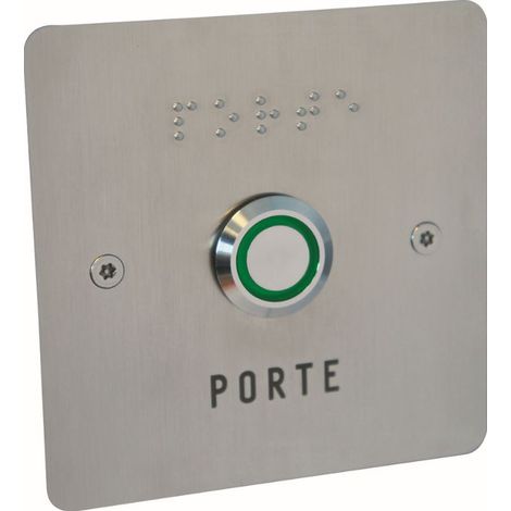 Pannello frontale in acciaio inox + pulsante NO/NFE + montaggio ad incasso per disabili EVICOM - TT07I/NH