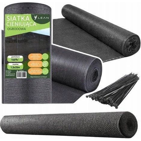 Lean Malla sombreante gris 1,5x25 m protección solar (1/3)