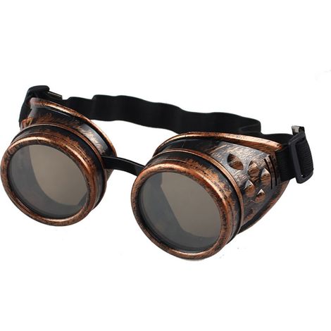 Lunettes de soudeur style heavy metal steampunk gothique, lunettes de protection pour le travail de soudage (1/5)