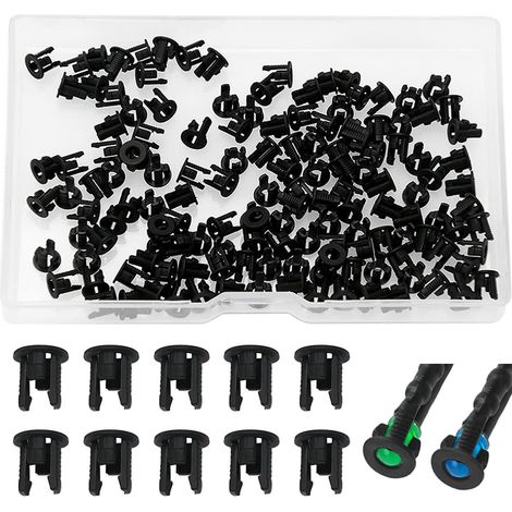 150 Pièces 3mm Douilles Lampe LED en Plastique, Support de Diode LED, LED Encastrable Clip de Montage Support, Support de Diode de Douille de Lampe en Plastique, Noir (1/5)