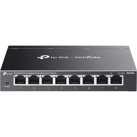 TP-Link Omada ES208G switch di rete Gestito L2 Gigabit Ethernet (10/100/1000) Nero (1/4)