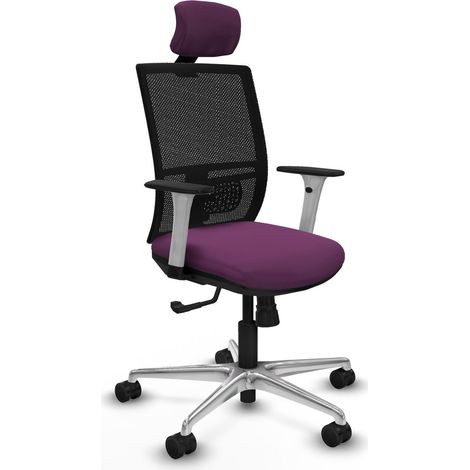 Sedia da ufficio piqueras y crespo Yunquera bianco alluminio confortevole (1/2)