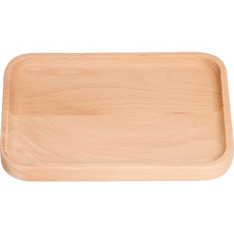 Plateau de service rectangulaire en bois pour dîners, boissons, plats et en-cas – idéal pour la maison et les restaurants (1/5)