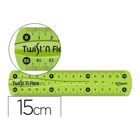 Regla maped plastico flexible de 15 cm colores surtidos