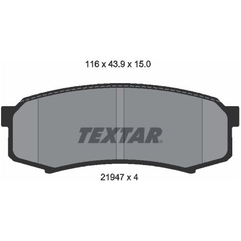 Kit de plaquettes de frein, frein à disque Textar 2194701 JMC 0446660010