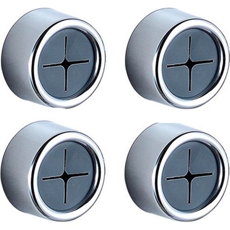 Lot de 4 crochets porte-serviettes auto-adhésifs - Sans perçage - Adaptés aux enfants - Crochet antichoc - Chrome - Pour serviettes et torchons (1/5)