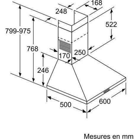 360 M3-3 Velocità-cd meccanici - 2 filtri in alluminio-l 60 cm-led-décor trapezio-inox - Bosch