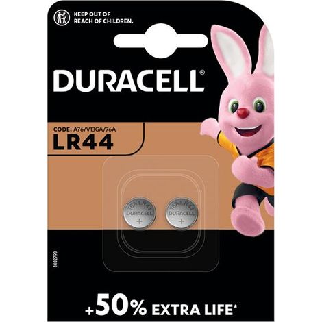 Duracell S3284 LR44 A76 Button Battery (Pack 2) DURLR44