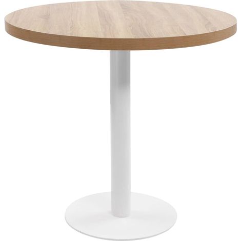Mesa de bistró MDF marrón claro 80 cm