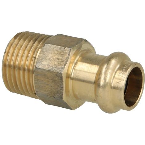 Raccord à sertir laiton rouge transition 12 mm x 1/2’’ F/FM contour V