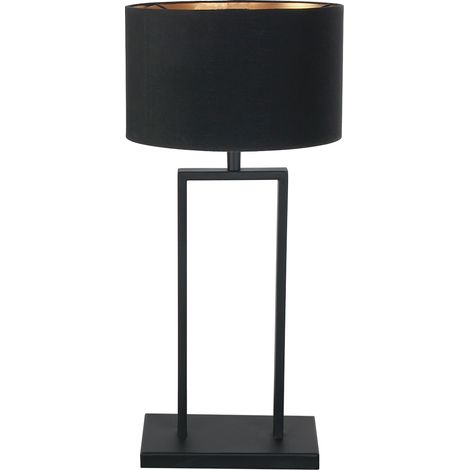 Steinhauer - tischlampe - Stang - schwarz - leinen metall - Ø (1/2)
