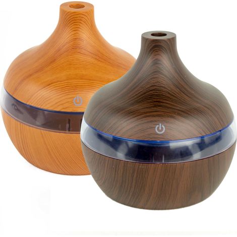 Mini Vaporizador Humidificador LED J003 110x110x115mm 2W con cable USB 2 colores Color: Marrón