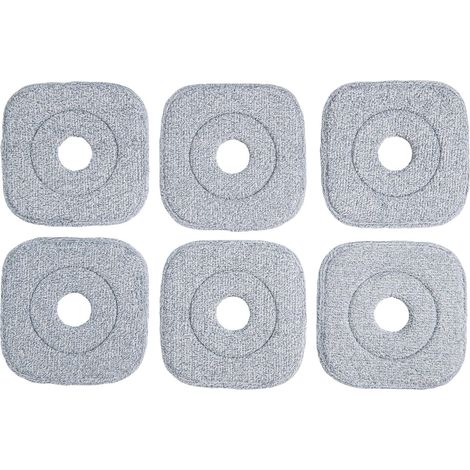 COSTWAY 6 Panni per Mocio in Microfibra Riutilizzabili, Panni per Spazzare a Secco e Panni per Mocio Umido di Ricambio, Compatibili con Mop Spazzolatori (6 Panni) (1/3)