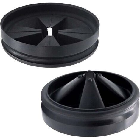 Paraspruzzi per tritariffiuti QCB-AM, ricambio per lavello InSinkErator Evolution Series, tappi di carico rimovibili e silenziosi, nero (1/4)