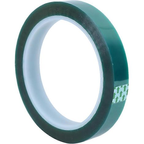 0,05 mm x 15 mm x 66 m Grünes, hochtemperaturbeständiges Klebeband, umweltfreundliches Industrieklebeband