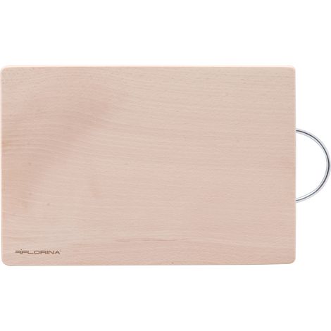Tagliere da cucina in legno con manico in metallo Florina 31x24cm grande