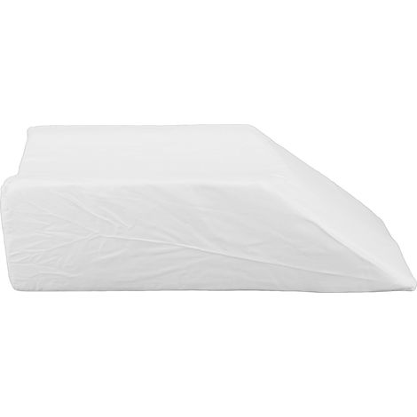Coussin de positionnement corporel en forme de coin 19.7 pouces blanc, support réglable et détachable pour surélever les jambes, confortable et doux. (1/5)