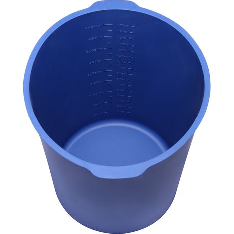 Wiederverwendbarer Silikoneinsatz für 18,9-Liter-Betoneimer, Mischeinsatz für Mörtel, Klebstoff, Farbe und Epoxidharz, robustes Werkzeug mit Skala, blau (1/5)