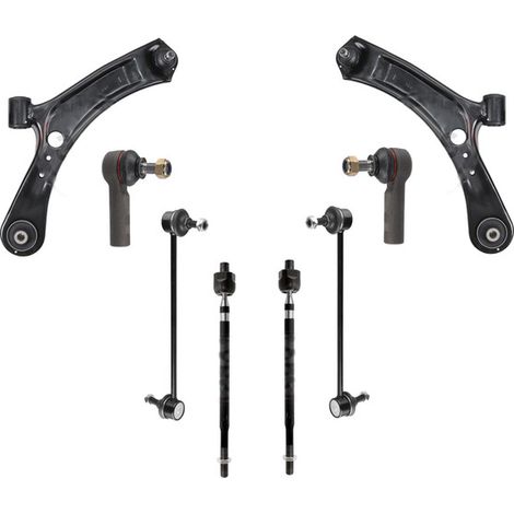 KIT BRACCIO OSCILLANTE 8 PEZZI COMPATIBILE CON FIAT SEDICI (189) 1.9 D Multijet 06.2006 / Kit Sospensione Completo OE/OEM / Bracci Oscillanti + Testine Sterzo / Sostituzione Diretta OEM