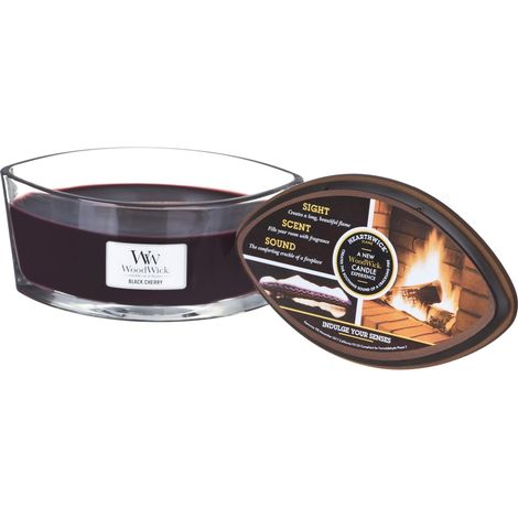 Bougie Hearthwick Core de Woodwick en pot elliptique, parfum Cerise noire, 453 g (1/2)