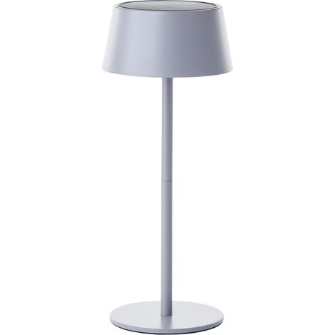 Lampe de table d'extérieur - BRILLIANT - PICCO - LED et solaire - Métal et plastique - 5 W - Gris dépoli (1/5)