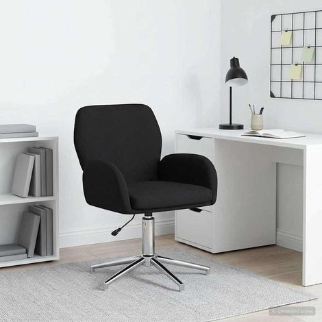 vidaXL Silla de escritorio giratoria 54 x 58 x 90 cm Negro Tela (1/5)