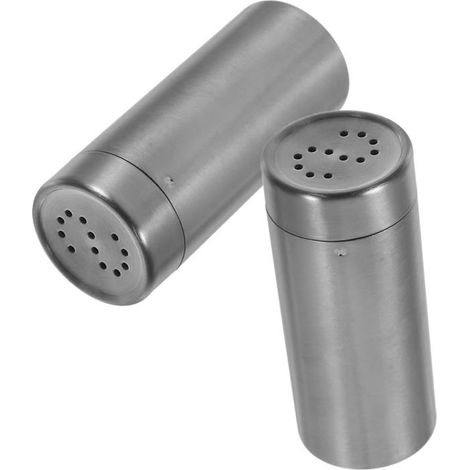 Ecleanfy - Duo de pots à épices en inox. Shaker intégré et fermeture sécurisée pour une distribution facile des condiments. (1/5)